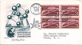 First Day Cover - Brussels International Exhibition 4c - £3.90 GBP