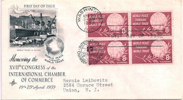 First Day Cover - XVII Congress, Chamber Commerce - 8c - £4.69 GBP