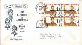 First Day Cov -- 50th Anniv Boy Scouts of Amer --4c - £3.94 GBP