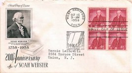 First Day Cover -- 200 Annivesary of Noah Webster --4c - $4.99