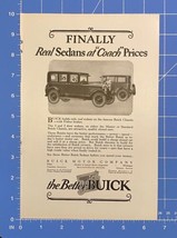 Vintage Print Ad The Better Buick Car Real Sedans at Coach Prices 10&quot; x 6.5&quot; - £10.98 GBP