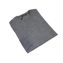 Men PRINCELY Italian Wool Blend Crew Pullover Slim 84001-30 Basti Mid Gray 114 image 4