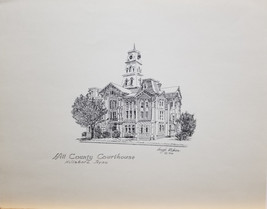 Hill County Courthouse Print by  Hugh Riker - 9&quot; x 12&quot; - £19.77 GBP