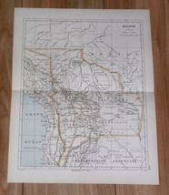 1887 Original Antique Map Of Bolivia La Paz / South America - £15.19 GBP