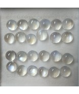 Natural Blue Moonstone 7mm Round 1 PC Plain Cabochon VVS Clarity Rainbow... - $42.66