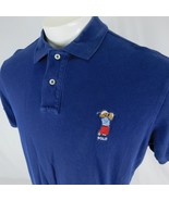 Polo Ralph Lauren Golf Bear Men Blue Polo Golf Shirt Sz XL - £35.40 GBP