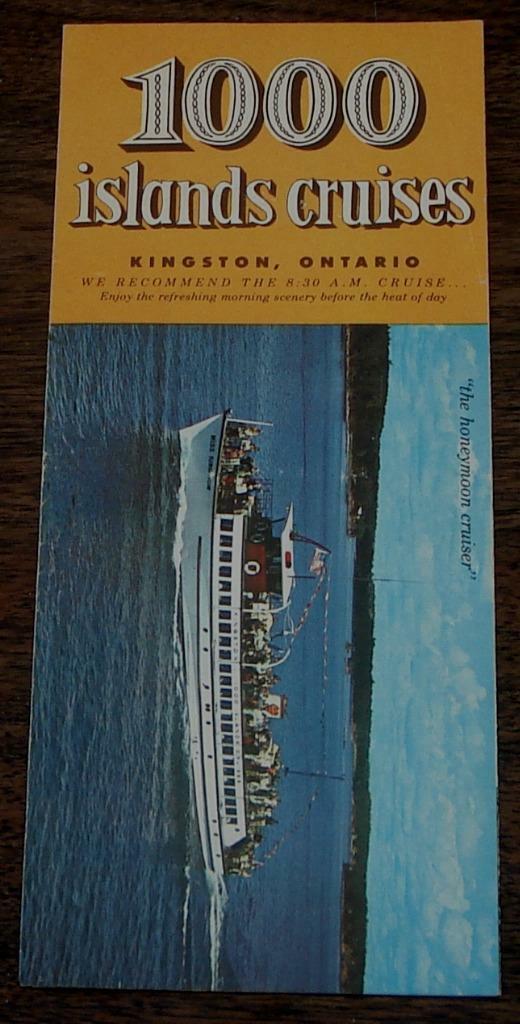 1000 Islands Cruise, Kingston, Ontario, Vintage Informational Tour Pamphlet - $2.96