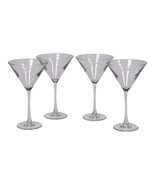 Set of 4 Martini Glasses 8&quot; w/ 4&quot; Stems Vintage Classic Mid-Century Stem... - $24.89