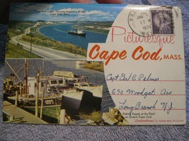 1950s  Cape Cod Massachusetts Mass MA  Postcard Picture Booklet - $14.84