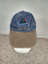 Alabama Blue Gray Sailboat Strapback Hat Cap Washed Denim BJR Classic He... - $11.00