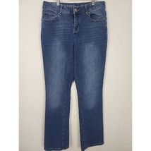 M Jeans By Maurices Mid Rise Straight Leg 10 Long Womens Medium Wash Bottoms - £13.12 GBP