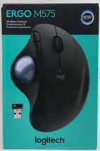 Logitech - M575 - ERGO Wireless Ergonomic Trackball Mouse PC &amp; MAC - Black - £55.78 GBP