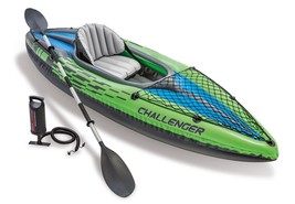 Intex Challenger K1 Inflatable Kayak 1 Person with Oars and Pump - £144.35 GBP