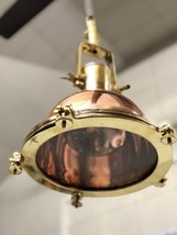 Nautical Marine Cargo Smooth Copper &amp; Brass Pendant/Ceiling/Mount Light - £189.25 GBP