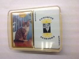 Vintage Double Deck Congress 606 Playing Cards Cat Horses In Plastic 1 New - £19.42 GBP