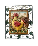Welcome Sign 3D Rooster Metal Ceramic Farm Style Sunflowers Fall Colors ... - €12,71 EUR