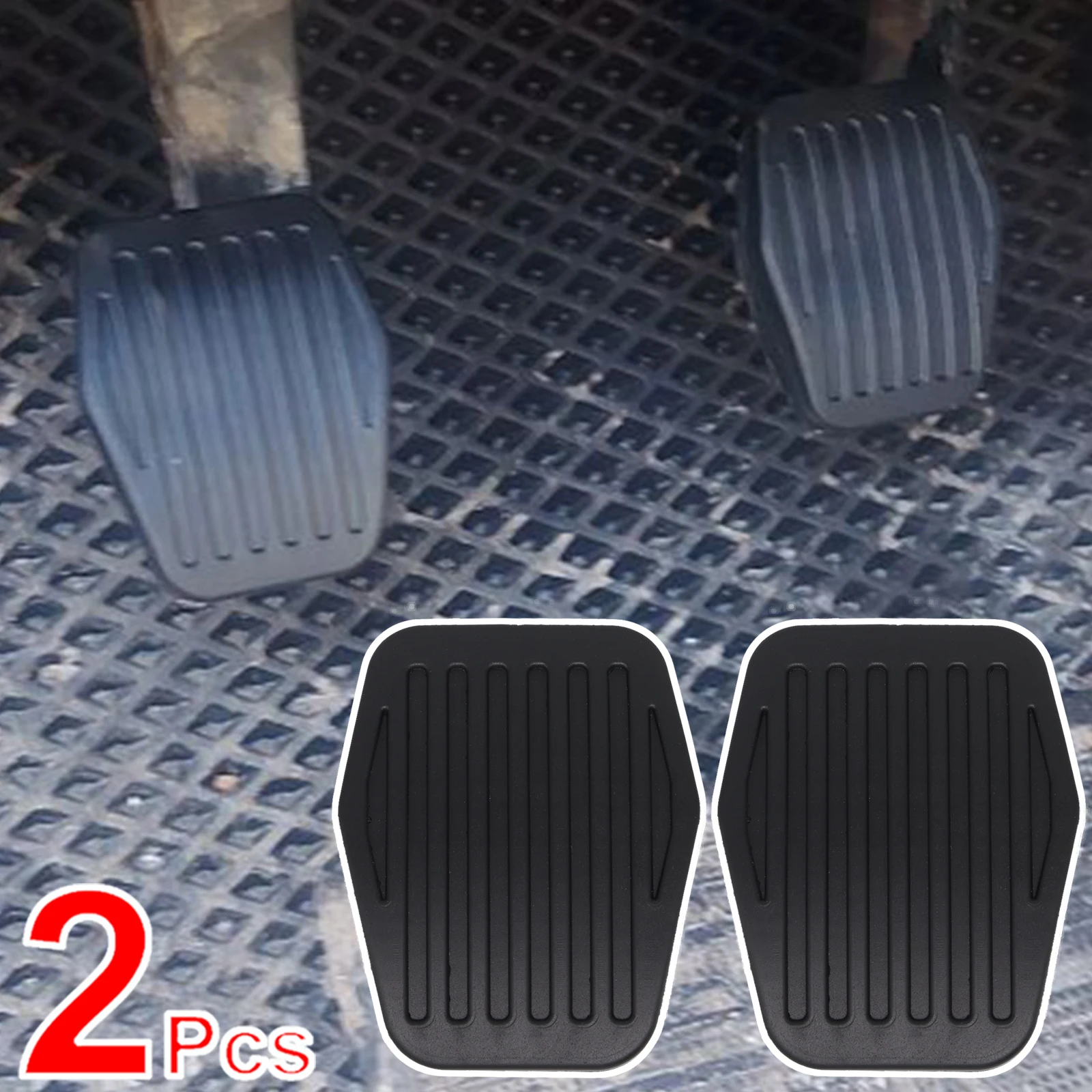 2Pcs Car Rubber Brake Clutch Foot Pedal Pad Cover 3M512457AA For Ford Fo... - $7.93