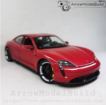 ArrowModelBuild Porsche Taycan Turbo S Mission E (Carmine Crimson Red) Built &amp; P - £86.19 GBP