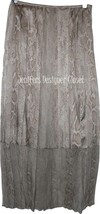 NWT ELIE TAHARI silk chiffon 4 $498 maxi skirt career reptile semi sheer bottom - £106.81 GBP