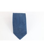 Vintage 80s 90s Streetwear Paisley Geometric Neck Tie Wedding Formal Blu... - $454.22 MXN