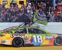 AUTOGRAPHED 2015 Kyle Busch #18 M&amp;Ms Crispy Racing SPRINT CUP SERIES CHA... - $89.96