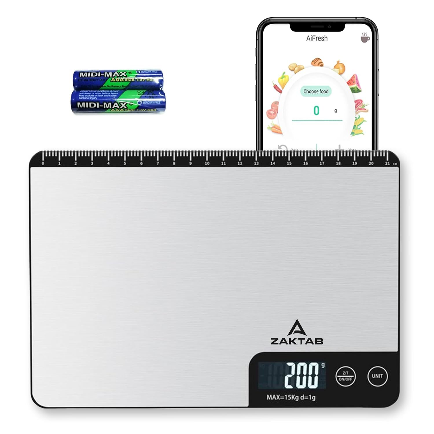 Smart Food Scale With App, Digital Kitchen Scale, Baking Scale,, Lcd Dis... - $31.96