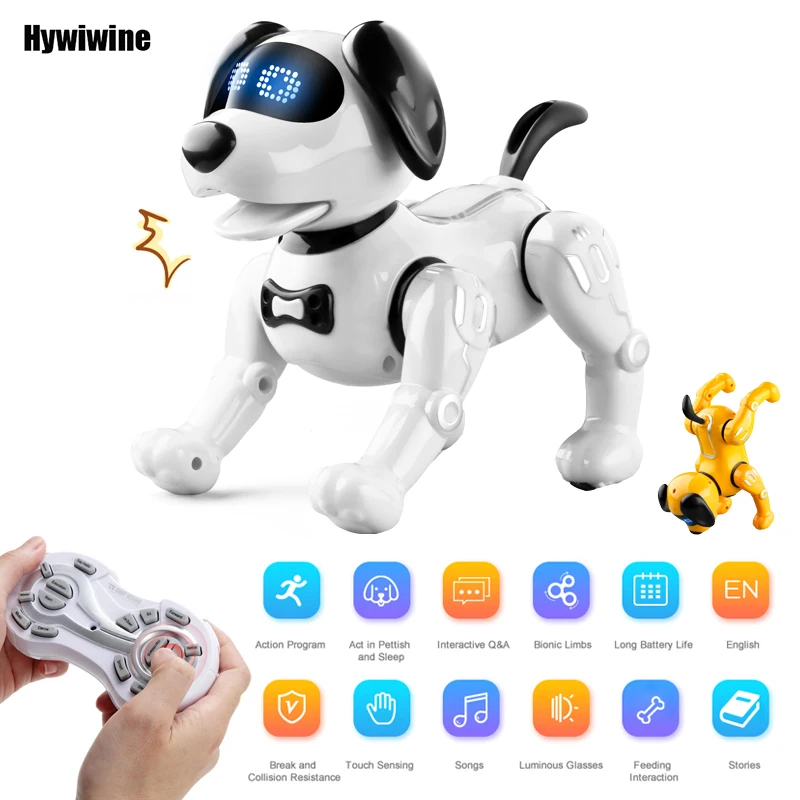 Funny RC Robot Electronic Dog Stunt Dog Voice Command Programmable Touch-sense - £44.47 GBP+