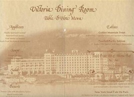 Victoria Dining Room Table D&#39;Hote Menu Empress Hotel Victoria BC - £14.06 GBP