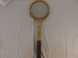 Vintage Earl Buchholz Signature Wooden Fibre Welded Throat Tennis Racket... - $26.89