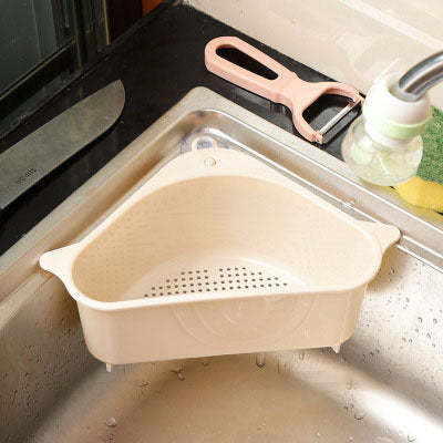Kitchen Sink Triangle Drain Basket Suction Cup Type Vegetable Sink Filte... - $2.59+