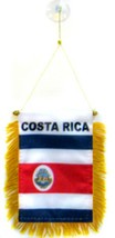 Costa Rica Mini Flag 4&quot;x6&quot; Window Banner suction cup PREMIUM Vivid Color... - $2.88
