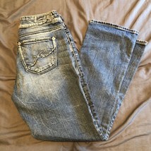 Silver Suki Surplus Capri Zip Medium Wash Casual Denim Jeans Womens Size 25 Blue - £14.68 GBP
