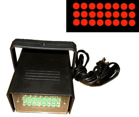 SQUARE STROBE LIGHT W RED LED LIGHTS party lights lamps FLASHING BRIGHT ... - $7.55