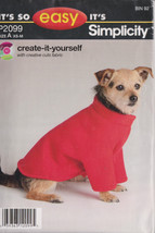 Simplicity 2099 EASY DOG Coat XS-S-M 4-31 lbs Jacket Sweater Pattern UNCUT - £3.96 GBP