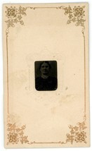 CIRCA 1860&#39;S Paper Framed 2.38X3.88 in TINTYPE Stern Looking Older Woman - £7.41 GBP