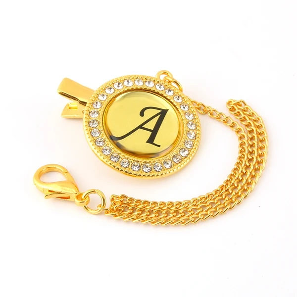 Bling Baby Pacifier Clip  Any Initials Letter Pacifiers Chain Holder Bab... - $19.41