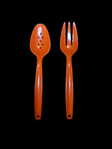 Vintage Tupperware (VIP) Set of 2 Kitchen Cooking Utensils Hanging Orang... - $28.91