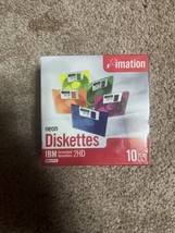 New Imation Neon Colors 2HD Floppy Diskettes 1.44MB Ibm Formatted 10 Pack - $11.60