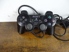 Used Sony Play Station 2 PS2 Dual Shock 2 Wired Controller SCPH-10010 Black - £17.41 GBP