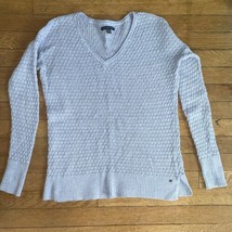 * American Eagle Outfitters Knit Sweater Womens Small cornflower Blue V ... - $13.86