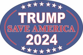Trump 2024 Save America Again 4x6 Oval Magnet Republican Magnet Car Truc... - $130.94 MXN
