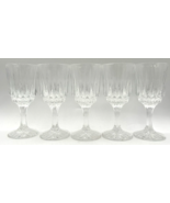 Vintage Clear Crystal Wine Glasses Set of 5 U159 - £39.95 GBP