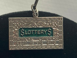 Vtg .925 Sterling Silver Lottery Charm Pendant 3.48 Grams Dated 11-7-74 - £19.87 GBP