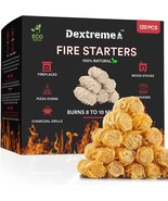 Dextreme Fire Starter (120 PCS) Natural Fire Starters for BBQ, Campfire, - $68.44 CAD
