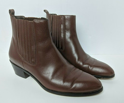 Womens J. Crew Chelsea Ankle Boots Brown Leather 03002 6.5 - £31.06 GBP