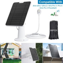 4W Magnetic Solar Panel Charger For Arlo Ultra/Ultra 2/Pro 3/Pro 4 Outdo... - £40.75 GBP