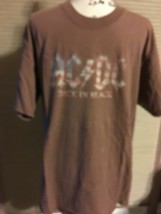 Vintage Gildan Ultra Cotton ACDC  Music Band Brown Large T-Shirt   SKU 0... - $12.82