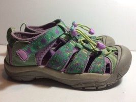 Keen Purple Green Gray Sandals Girls Size Youth 3 US 35 EU - Hiking Walking - £11.78 GBP
