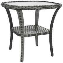 Outsunny Rattan Coffee Table w/Storage: Outdoor Patio Table - $113.99