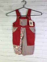 Vintage Baby Guess Denim Overalls Size 6 Months Snap Closure Red Pinstri... - £108.35 GBP